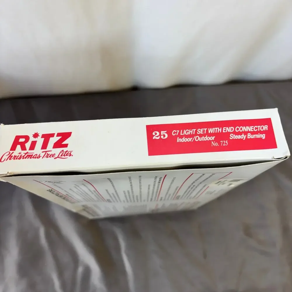 Ritz C7 Christmas Holiday Light Set 25 Bulbs Multicolor Tested Working